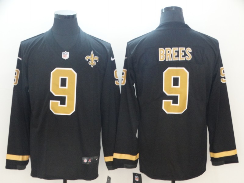 Men's New Orleans Saints #9 Drew Brees Black Alternate Jersey